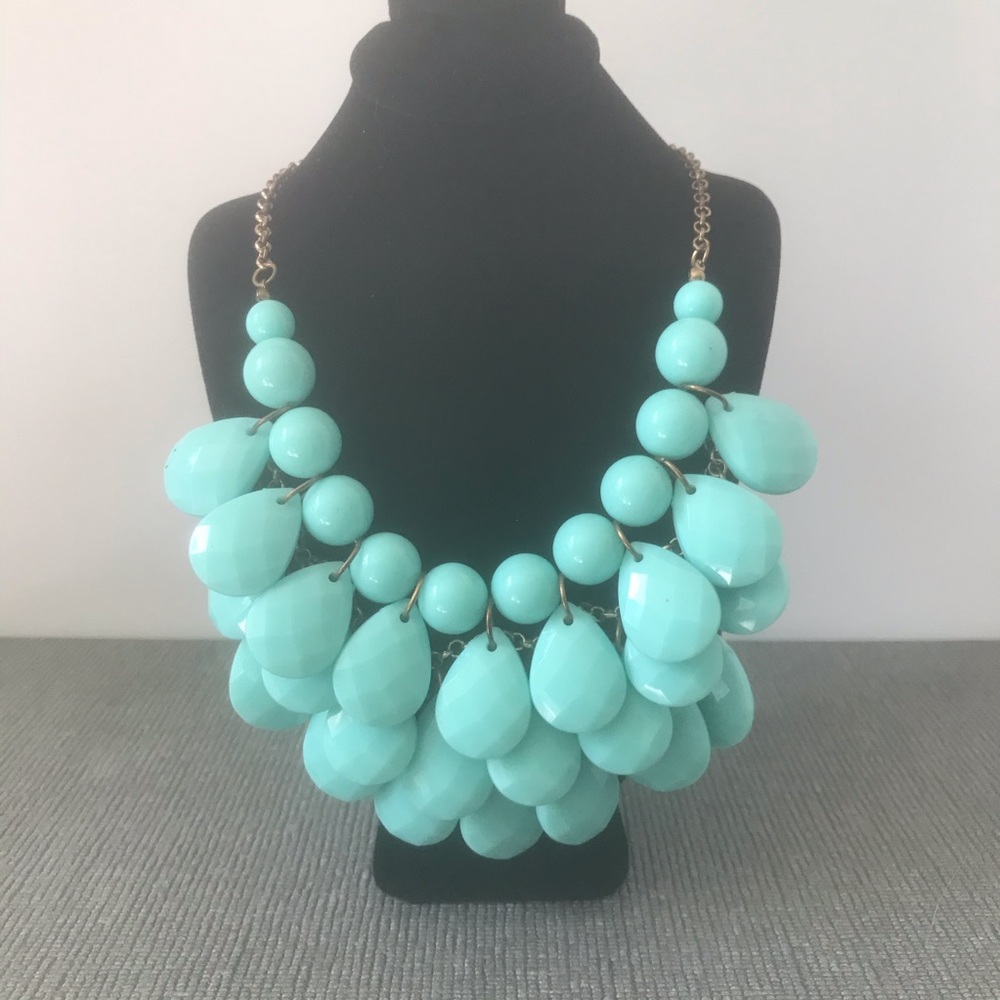 Turquoise Blue statement necklace